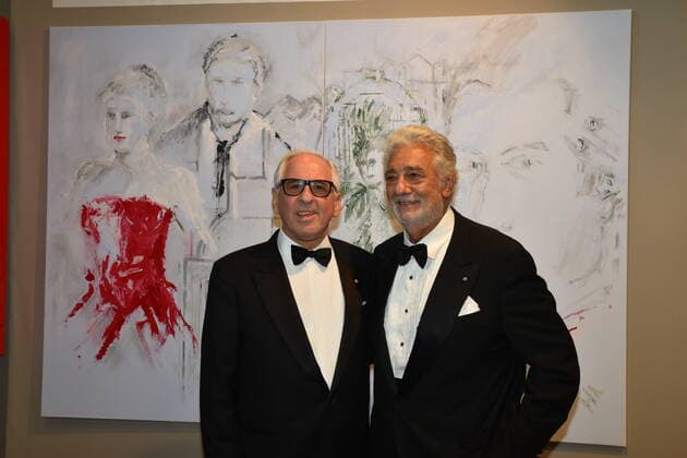 Placido Domingo, sein Wiener Lieblingswirt Aki Nuridini , Österreichischer Musiktheaterpreis, Gala, Terminal 2, Salzburg 2020,