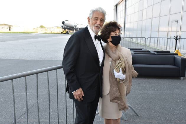 Placido Domingo, Gattin Martha, Österreichischer Musiktheaterpreis, Gala, Terminal 2, Salzburg 2020,