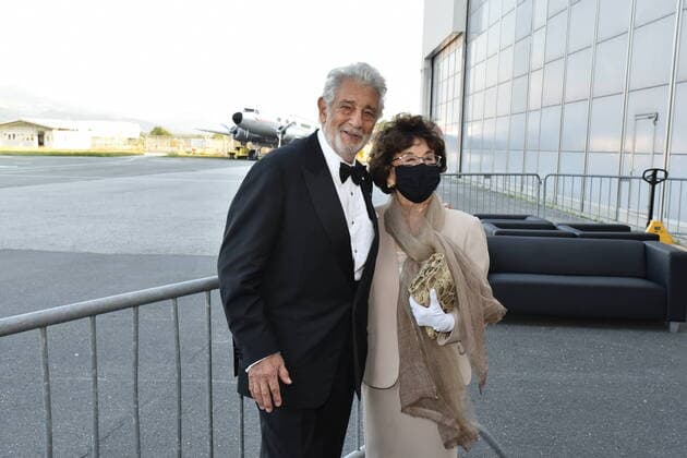 Placido Domingo, Gattin Martha, Österreichischer Musiktheaterpreis, Gala, Terminal 2, Salzburg 2020,
