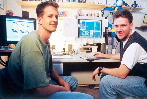 TOY STORY Unidentified computer animators Date: 1995. Strictly editorial use only in conjunction with the promotion of the film. Credit line mandatory. This image is copyright of the film company and is supplied under the terms of issue as film still. No commercial or book cover use permitted without prior consent from the film company.  Mandatory credit line: Image courtesy WALT DISNEY PICTURES PIXAR Ronald Grant Archive Mary Evans