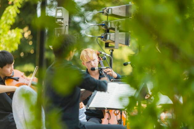 Proschwitz Proschwitzer Musik-Picknick. Ein Konzert im Rahmen des Moritzburg Festivals. Proschwitz Sachsen GERMANY