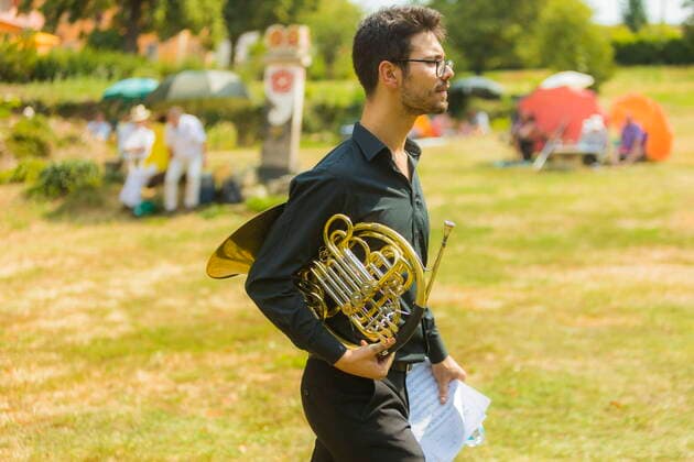 Proschwitz Proschwitzer Musik-Picknick. Ein Konzert im Rahmen des Moritzburg Festivals. Proschwitz Sachsen GERMANY