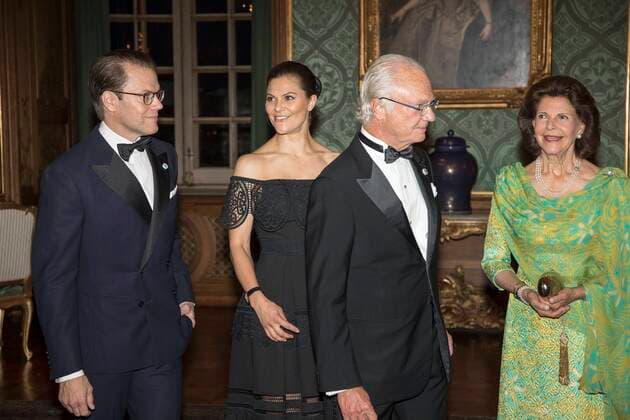 Prince Daniel, crown princess Victoria, king Carl XVI Gustaf, queen Silvia Sweden Dinner, Royal Palace, Stockholm, 2018-09-14 (c) Ola Axman IBL Sverigemiddag, Kungliga slottet, Stockholm, 2018-09-14 x2495x Copyright: xOlaxAxman TTx Sverigemiddag, Kungliga slottet