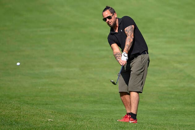Sänger Marc A. Trauffer, beim Golf, Schweiz, 11.08.2020