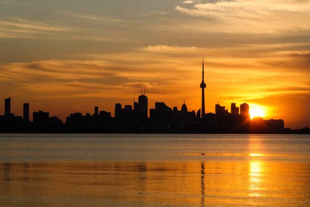August 13, 2020, Toronto, Ontario, Canada: Toronto Ontario Canada in early morning light as shot from Humber Bay on August 13, 2020 Toronto Canada - ZUMAs109 20200813_zaf_s109_003 Copyright: xChristopherxDrostx