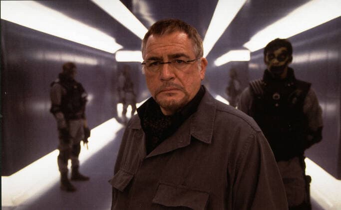 X2 BRIAN COX A 20TH CENTURY FOX FILM Date: 2003. Strictly editorial use only in conjunction with the promotion of the film. Credit line mandatory. This image is copyright of the film company and is supplied under the terms of issue as film still. No commercial or book cover use permitted without prior consent from the film company.  Mandatory credit line: Image courtesy Ronald Grant Archive Mary Evans
