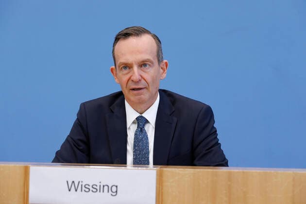Volker Wissing, FDP-Präsidiumsmitglied, Stellv. Ministerpräsident und Wirtschaftsminister von Rheinland- Pfalz, Deutschland, Berlin, Bundespressekonferenz, Thema: Vorstellung Ergebnisse eines digitalen Jobgipfels