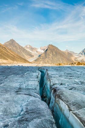 Glacial crevasse in Auyuittuq National Park Pangnirtung, NU, Canada CR_JDIP200824B-321259-01