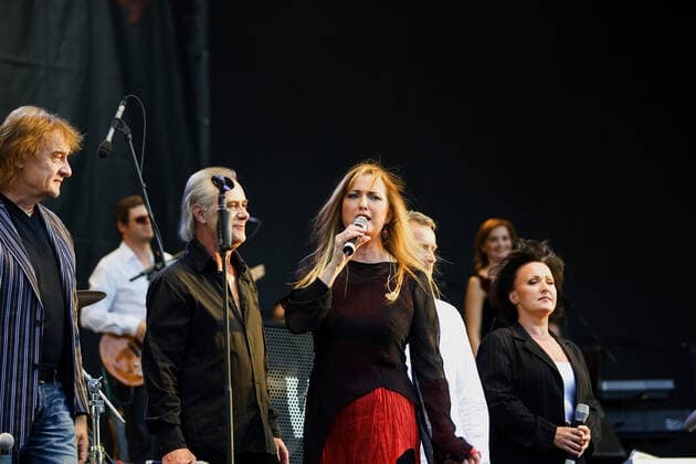 Ostrock Konzert in Dresden, v.l. Maschine Dieter Birr,Puhdys, Werther Lose, Lift, Veronika Fischer, Ute Freudenberg Dresden Sachsen GERMANY *** Ostrock concert in Dresden, from the machine Dieter Birr,Puhdys, Werther Lose, Lift, Veronika Fischer, Ute Freudenberg Dresden Saxony GERMANY