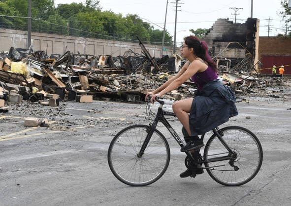 August 25, 2020, Kenosha, Wisconsin, USA: The Wisconsin Department of Corrections probation and parole office building near downtown Kenosha, Wisconsin, was destroyed by fire during a second night of violence following the shooting of Jacob Blake, an African-American man, by a white police officer Sunday. His wifeÃ¢â‚¬â ¢s grandparents own the business. Video shows the officer grabbing Blake by his t-shirt from behind as he tried to get in his car, and then shooting him seven times in the back at pointblank range. The shooting was condemned by Wisconsin Gov. Tony Evers. Blake is reportedly paralyzed from the waist down. Kenosha USA - ZUMAh154 20200825_znp_h154_053 Copyright: xMarkxHertzbergx