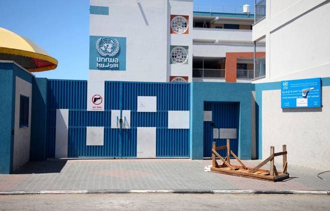 August 27, 2020, Gaza City, Gaza Strip, Palestinian Territory: The close of the UNRWA school against the spread of the coronavirus Covid-19, walk during lockdown in Gaza City on August 27, 2020 amid increasing cases of infection in the Palestinian enclave. The new cases, outside Gaza s official COVID-19 quarantine areas, have raised alarm bells this week in the sealed-off enclave that has weathered the pandemic relatively well so far Gaza City Palestinian Territory - ZUMAap3_ 20200827_zaf_ap3_045 Copyright: xMahmoudxAjjourx