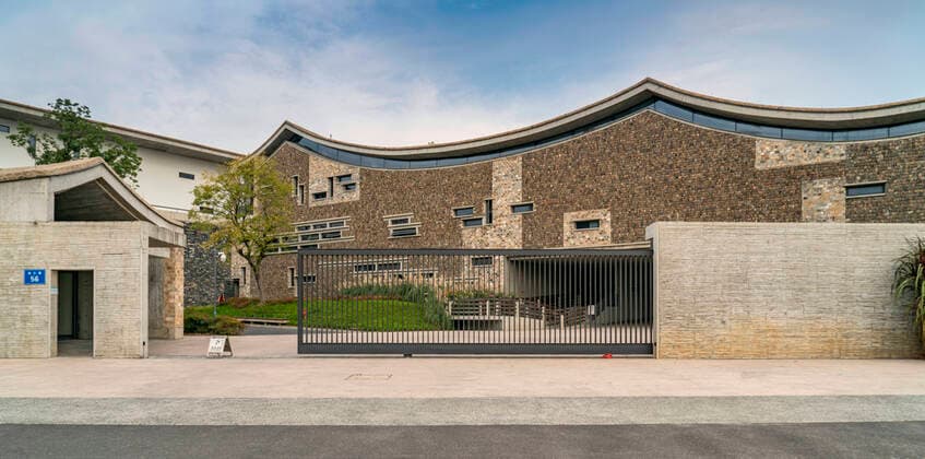Architektur von Wang Shu Facade of Fuchun Shan Pavilion  651743591967752200