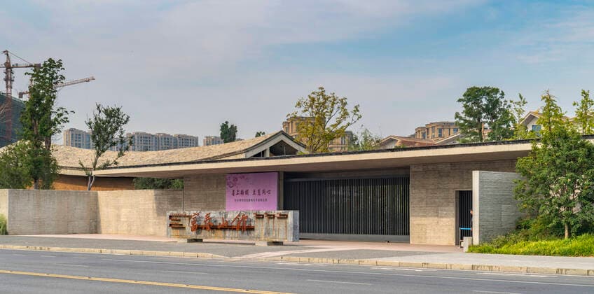Architektur von Wang Shu Facade of Fuchun Shan Pavilion  651743626326966281