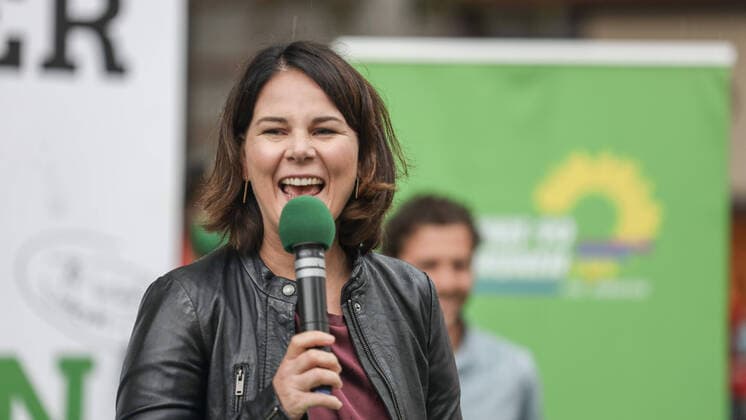 Kommunalwahlkampf Nordrhein-Westfalen 2020 DEU, Deutschland, Nordrhein-Westfalen, Münster, 05.09.2020: Wahlkampfveranstaltung von Bündnis 90 Die Grünen. Annalena Baerbock, Bundesvorsitzende