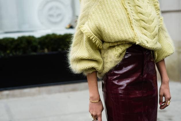 A chic showgoer attending the Ralph Lauren show during New York Fashion Week - Feb 7, 2019 - NYFW: Fall 2019 Street Style Day 1, New York New York United States  Copyright: xMichellexSangsterx h_00578631