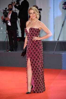 77th Venice Film Festival 2020, Red Carpet. Filming Italy Award. Pictured Claudia Gerini  Copyright: xSimonexComix xIPAx xVeneziax2020x