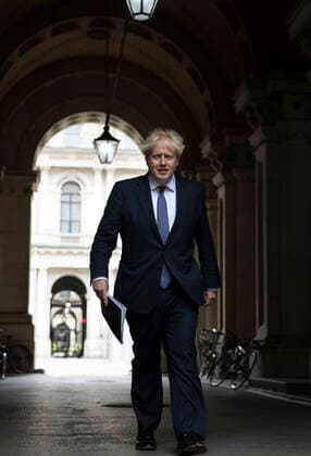 (200909) -- LONDON, Sept. 9, 2020 -- British Prime Minister Boris Johnson walks back to 10 Downing Street in London, Britain, Sept. 8, 2020. Crucial talks aimed at finding a post-Brexit trade deal between Britain and the European Union (EU) opened Tuesday in London. Boris Johnson said Monday that he wants a post-Brexit trade deal agreed with EU by an Oct. 15 deadline, warning that a failure of that could mean London ending its EU membership with no deal. ) BRITAIN-LONDON-BREXIT-TRADE TALKS HanxYan 