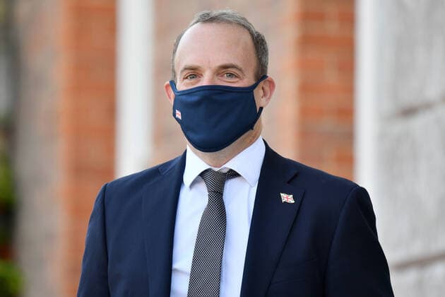 . 10 09 2020. Chevening, United Kingdom. Britain s Foreign Secretary Dominic Raab at an E3 Foreign Ministers meeting at Chevening House, United Kingdom.  xPoolx xi-Imagesx IIM-21599-0011