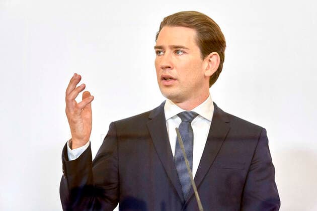 - Wien 11.09.2020 - Corona-Krise - Heute am Vormittag fand im Bundeskanzleramt eine weitere Pressekonferenz der Regierungsspitze zur Coronakrise und der Corona-Ampel statt. . PHOTO: Bundeskanzler Sebastian Kurz (ÖVP) während der PK. Corona crisis - This morning another press conference of the top government on the corona crisis and the corona traffic light took place in the Federal Chancellery. PK Regierung zur Corona Pandemie und Corona Ampel