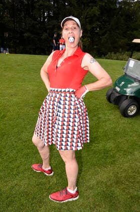 Corinna Binzer-Schauer beim 26. Eagles-Tabaluga Golf Cup 2020 im Golf-Club Tutzing. Tutzing, 12.09.2020