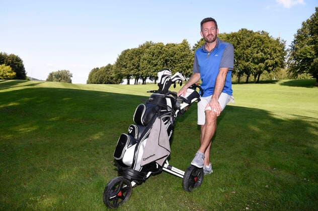 Jan Hartmann beim 26. Eagles-Tabaluga Golf Cup 2020 im Golf-Club Tutzing. Tutzing, 12.09.2020