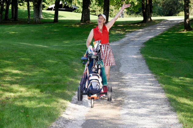 Corinna Binzer-Schauer beim 26. Eagles-Tabaluga Golf Cup 2020 im Golf-Club Tutzing. Tutzing, 12.09.2020