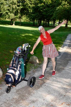 Corinna Binzer-Schauer beim 26. Eagles-Tabaluga Golf Cup 2020 im Golf-Club Tutzing. Tutzing, 12.09.2020
