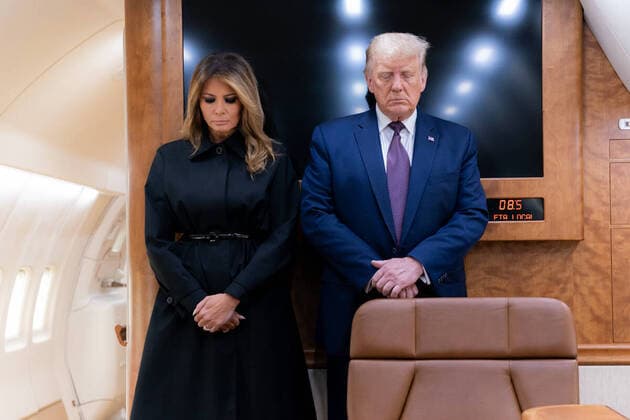 September 11, 2020 - Shanksville, Pennsylvania, USA - President Donald J. Trump and First Lady Melania Trump attend the Flight 93 National Memorial 19th Anniversary Observance Friday, Sept. 11, 2020, at the Flight 93 National Memorial in Shanksville Shanksville USA - ZUMAz03_ 20200911_sha_z03_208 Copyright: xWhitexHousex