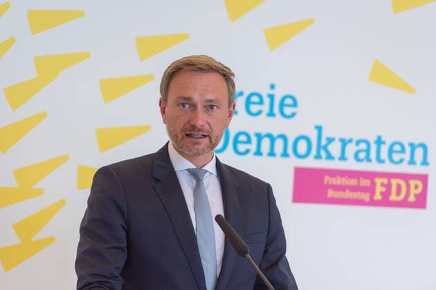 Berlin, Pressekonferenz Fraktion FDP Deutschland, Berlin - 15.09.2020: Im Bild ist Christian Lindner (fdp) während der Pressekonferenz der Fraktion im deutschen Bundestags zu sehen. Berlin Bundestag Berlin Deutschland
