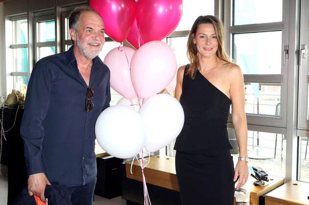 Marek Erhardt und Anja Reschke bei der Verleihung des EMOTION Award 2020 im Ginn Hotel. Hamburg, 15.09.2020