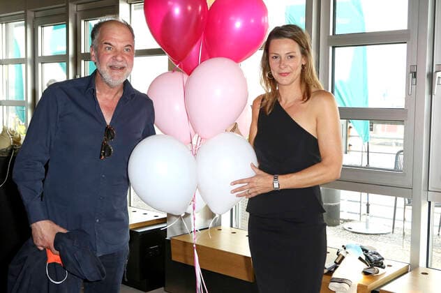 Marek Erhardt und Anja Reschke bei der Verleihung des EMOTION Award 2020 im Ginn Hotel. Hamburg, 15.09.2020