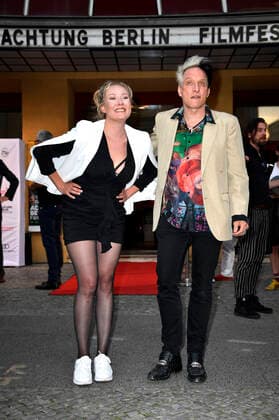 Monika Anna Wojtyllo und Bela B Felsenheimer bei der Eröffnung vom Achtung Berlin - New Berlin Film Award Filmfestival 2020 mit dem Kinofilm Leif in Concert - Vol. 2 im Kino Babylon. Berlin, 16.09.2020