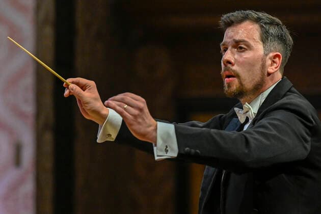 Concert of Dvorak Prague international music festival, PKF - Prague Philharmonia is conducted by Marek Sedivy (pictured) in Prague, Czech Republic, September 16, 2020. (CTKxPhoto VitxSimanek) CTKPhotoP202009161069501 VIS 004