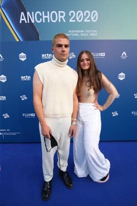 Hamburg Demian und Inez von Ätna aus Dresden bei der Verleihung des Anchor Award 2020 im St. Pauli Theater Hamburg Reeperbahn Festival International Music Award 19.9.2020