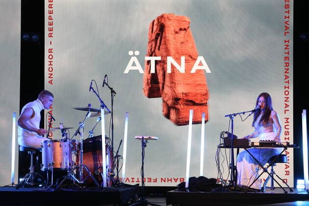 Hamburg Demian und Inez von Ätna aus Dresden bei der Verleihung des Anchor Award 2020 im St. Pauli Theater Hamburg Reeperbahn Festival International Music Award 19.9.2020
