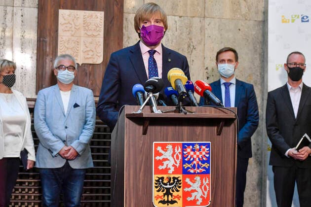 Czech Health Minister Adam Vojtech (for ANO) has decided to resign from his post in order to create space for dealing with the coronavirus epidemic, he told journalists in Prague, Czech Republic, September 21, 2020, adding that he handed his resignation to Prime Minister Andrej Babis. (CTKxPhoto VitxSimanek) CTKPhotoP202009210215601 VIS 004