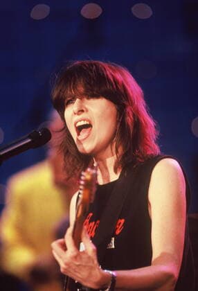 Die Saengerin Chrissie Hynde zu Gast bei der RTL Nachshow am 19.07.1994 *** The singer Chrissie Hynde as guest at the RTL post-show on 19 07 1994