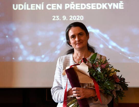 Five Czech scientists, on the photo quantum chemist Judit Sponerova, have received the Czech Science Foundation (GACR) award for outstanding results achieved within projects funded by GACR and focused on basic research, awarded by Foundation chairwoman Alice Valkarova in Prague, Czech Republic, today, on Wednesday, September 23, 2020. (CTKxPhoto MichalxKrumphanzl) CTKPhotoP202009230727801 kru 9