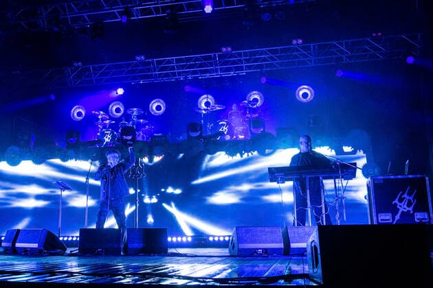 Project Pitchfork live beim Open Air 2020 in der Freilichtbühne Junge Garde. Dresden, 25.09.2020