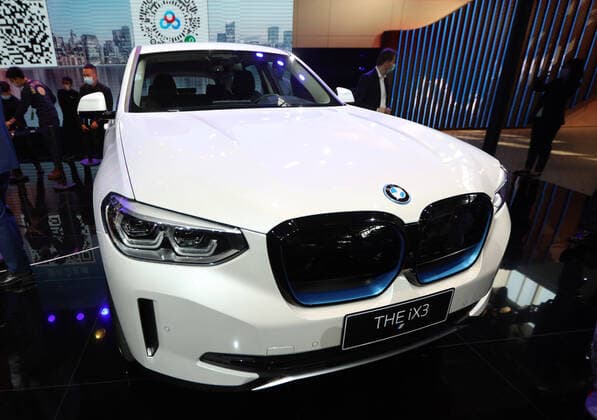 BEIJING, CHINA - SEPTEMBER 26: A BMW iX3 electric SUV is on display during 2020 Beijing International Automotive Exhibition (Auto China 2020) at China International Exhibition Center on September 26, 2020 in Beijing, China.  Copyright: xVCGx CFP111300277029
