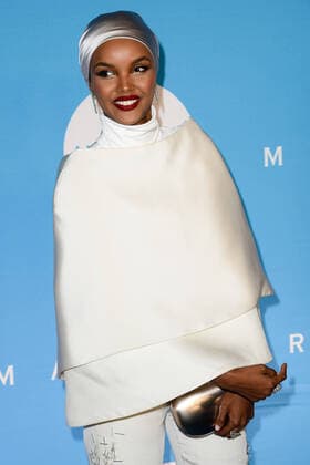 Halima Aden arriving to the 15th Annual UNICEF Snowflake Ball in New York City - Dec 3, 2019 - 15th Annual UNICEF Snowflake Ball, New York City New York United States Cipriani Wall Street  Copyright: xKristinxCallahanx h_00616479
