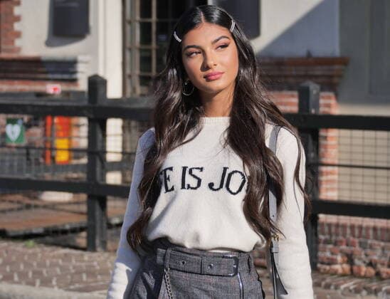 Italy: Social star Elisa Maino Web star Elisa Maino in street style outfits during Milano Fashion Week Fall Winter 2020. Italy Milan Italy Copyright: LucaxPonti