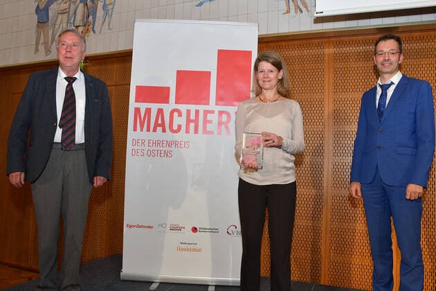 Preisverleihung Macher des Ostens 2020 Dr. Robert Fischer, Dr. Wolf-Hagen Schunck und Dr. Karen Uhlmann von der Berliner OMEICOS Therapeutics GmbH, BiotechPark in Buch Festakt zur Preisverleihung, Macher (Ehrenpreis) des Ostens in Berlin am 29.09.2020