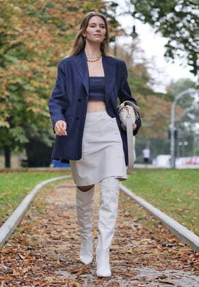 Italy: Sportmax Street Fashion Show II Street style outfit before SPORTMAX fashion show, during Milano fashion week Fall Winter 2020 Milano Italy Copyright: LucaxPonti