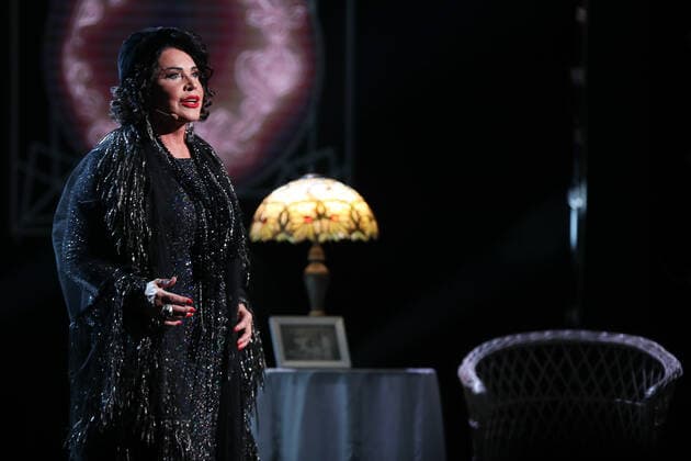 MOSCOW, RUSSIA - SEPTEMBER 30, 2020: Nadezhda Babkina, artistic director of the Russkaya Pesnya Russian Song Moscow State Folklore Music Theatre, performs during a concert marking her 70th birthday. Mikhail Tereshchenko TASS  TS0E90C0