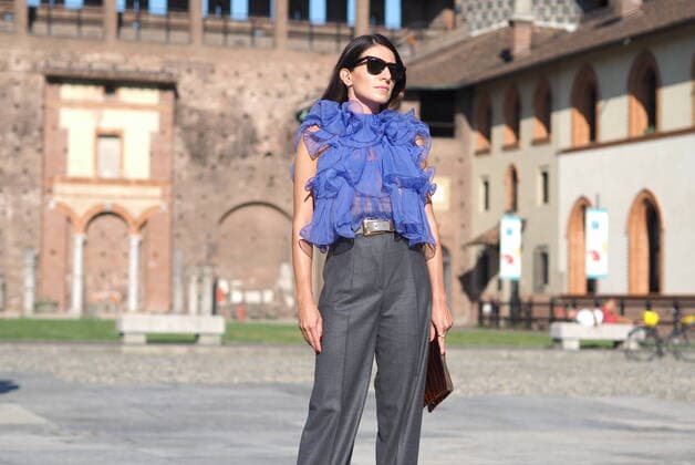 Alberta Ferretti Fashion Show during MFW Fashion blogger street style outfit during Alberta Ferretti Fashion Show at Milan Fashion Week Fall Winter 2020 2021 collections. Milano italy Milan Italy Copyright: LucaxPonti