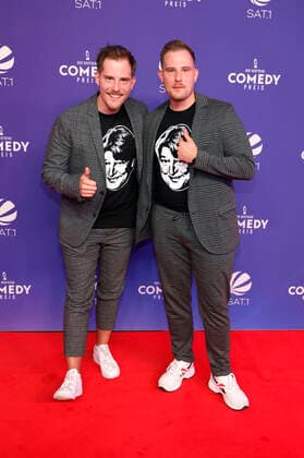Dennis Wolter und Benjamin Wolter bei der Verleihung des 24. Deutschen Comedypreises 2020 in Brainpool TV Studio Köln-Mülheim. Köln, 02.10.2020