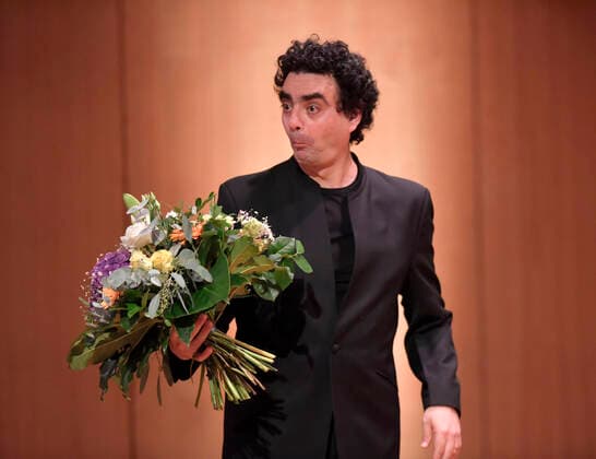 03.10.2020, Klassikfestival Bad Wörishofen, Festival der Nationen 2020 im Kurhaus Bad Wörishofen im Allgäu, Gala-Konzert mit Rolando Villazon, Tenor mit Xavier de Maistre, an der Harfe. 03.10.2020, Klassikfestival Bad Wörishofen 03.10.2020, Klassikfestival Bad Wörishofen