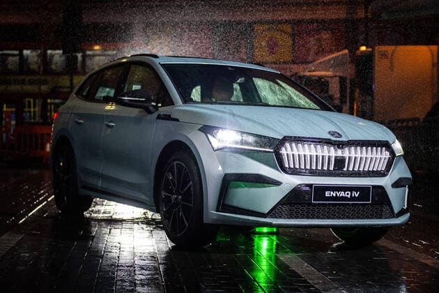 Following its world premiere in Prague last month, SKODA unveiled its eagerly anticipated Enyaq iV at the famous Electric Avenue in Brixton, London, last night (4Oct20). Famed and named for being of the first streets in Britain to be lit by electricity, the avenue played host to the car manufacturer?s first all-electric SUV to mark the news that the pre-reservation list for Enyaq iV orders has now opened. The Enyaq iV combines a generous amount of space, emotive design and well-balanced proportions with a sustainable yet fun driving experience. Available in a choice of rear-wheel or four-wheel drive, two battery sizes (62kWh and 82kWh) and offering power outputs of up to 306 PS, the Enyaq iV can be charged from 5 80 per cent in jus Copyright: xx 40916634 EDITORIAL USE ONLY. NOT FOR USE BY NEWSPAPERS BASED IN THE UK.