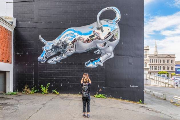  IMAGO Creative: NGO, Kunst im öffentlichen Raum und Kulturinitiativen Wandgemälde, Ozeanien, Street Art, Dunedin, Otago, Südinsel, Neuseeland, Ozeanien *** Wall Painting, Oceania, Street Art, Dunedin, Otago, South Island, New Zealand, Oceania Copyright: imageBROKER/FranzxWalter iblmal05889717.jpg